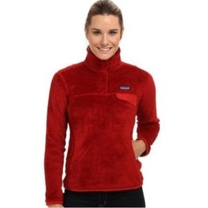 Patagonia Women's Re-Tool Snap-T Fleece Pullover Red XS